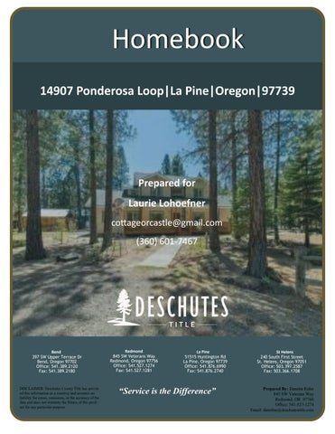 14907 Ponderosa Loop La Pine - Homebook