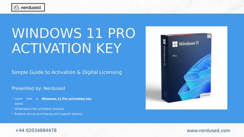 A Study on Windows 11 Pro Activation Key and Digital Licensing – Nerdused