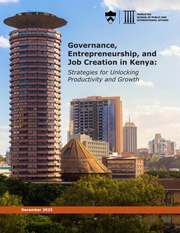 Governance, Entrepreneurship, and Job Creation in Kenya