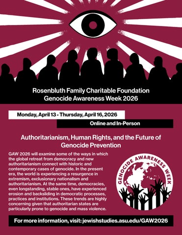 Genocide Awareness Week 2026 - Program