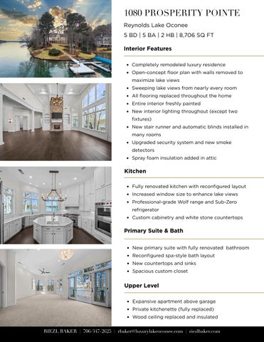 1080 Prosperity Pointe Feature Sheet