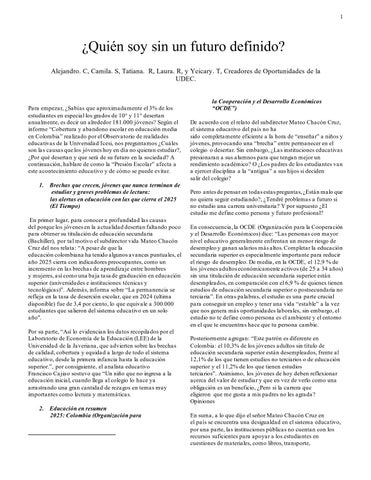 ¿Quién soy sin un futuro definido?