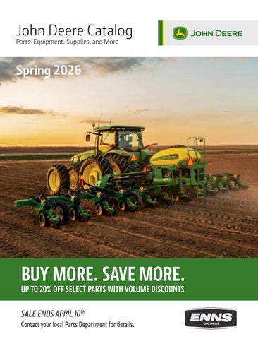 John Deere Parts Catalogue - Spring 2026