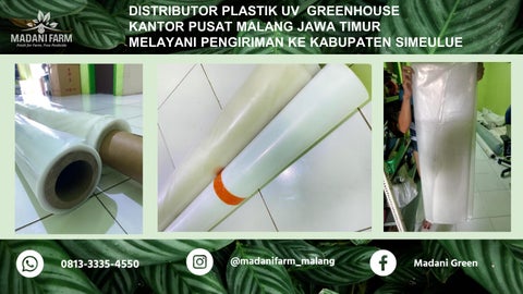 Distributor Perlengkapan Greenhouse Madani Farm di Malang Pengiriman ke Kab Simeulue