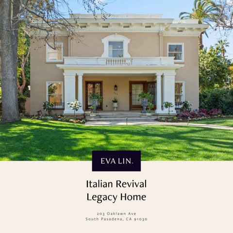 EVA LIN Presents | 203 Oaklawn Ave, South Pasadena, CA 91030