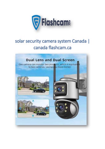 solar security camera system Canada | canada flashcam.ca