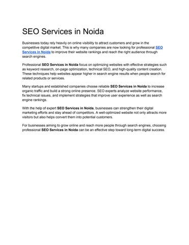 SEO Services in Noida 