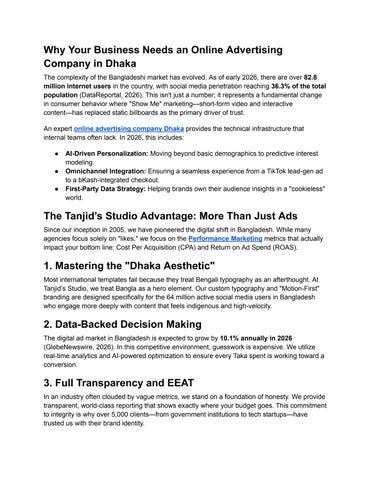 Top Online Advertising Company in Dhaka | Boost Your Brand | Tanjid’s Studio