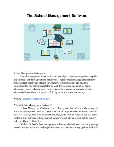 The School Management Software