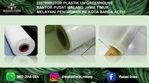 Distributor Perlengkapan Greenhouse Madani Farm di Malang Pengiriman ke Kota Banda Aceh