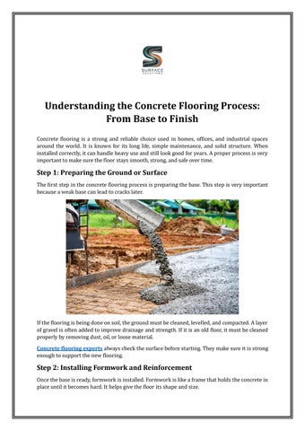 Understanding the Concrete Flooring Process: From Base to Finish