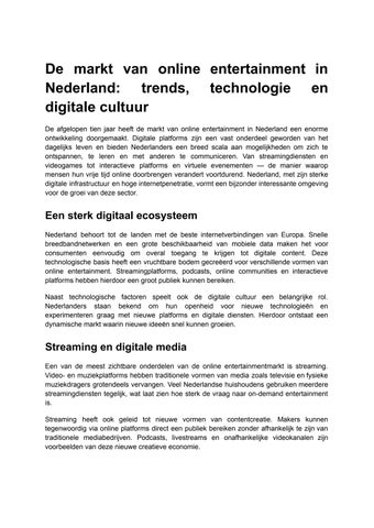 De markt van online entertainment in Nederland_ trends, technologie en digitale cultuur