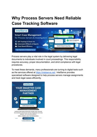 Why Process Servers Need Reliable Case Tracking Software