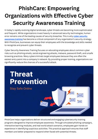 Copy of Strengthen Your Defense with Cyber Security Awareness Training – Powered by PhishCare
