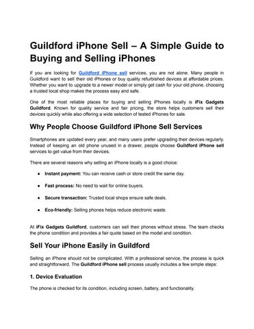 Guildford iPhone Sell – A Simple Guide to Buying and Selling iPhones