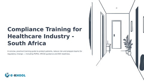 Comprehensive Compliance Training for South African Healthcare Professionals | e-KHOOL