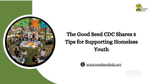 The Good Seed CDC Shares 5 Tips for Supporting Homeless Youth