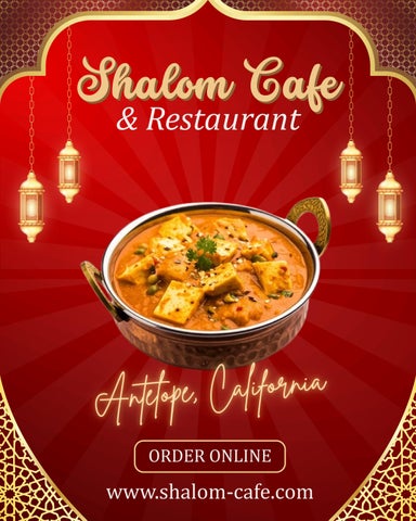 1_Shalom Cafe & Restaurant Menu