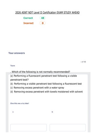 2026 ASNT NDT Level II Certification EXAM STUDY AHEAD