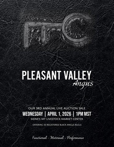 Pleasant Valley Angus 2026 Sale Catalog