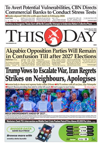 SUNDAY 8TH MARCH 2026