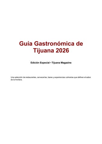 Atractivos Turisticos de Tijuana 2026