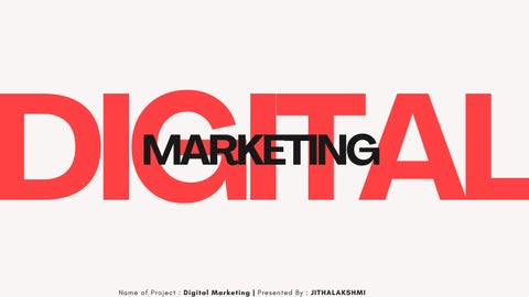 Digital Marketing Presentation