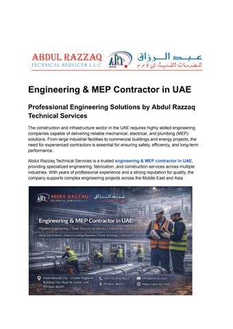Engineering & MEP Contractor in UAE | Professional Services by Ab