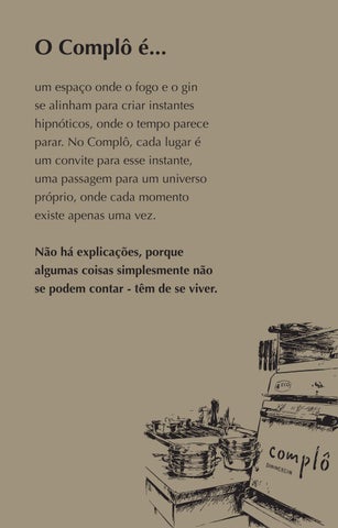 Menu Complô Dining & Gin