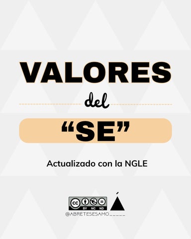 VALORES DEL SE