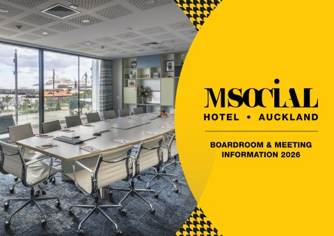 M Social Hotel Auckland Meeting Brochure