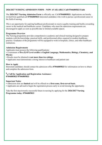 School of Nursing, UBTH 2026(2027 Admission form is now available now ☎️ 07046805833 DR FAITH for in