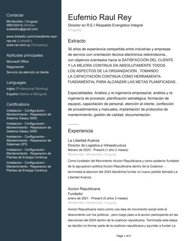 curriculum Eufemio Raul Rey electricista