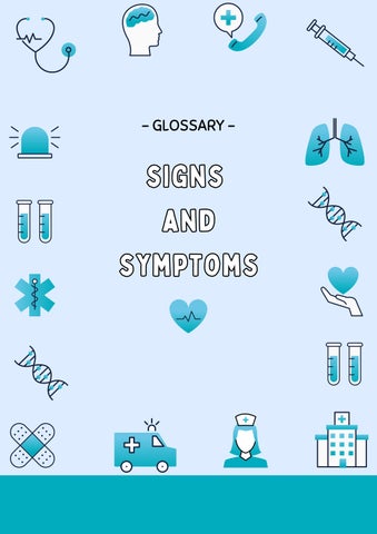 Glossary - Signs and Symptoms