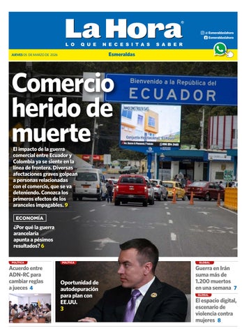 Esmeraldas: 09 de marzo, 2026