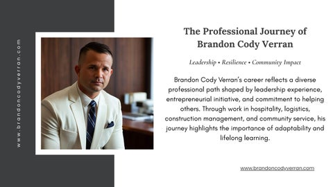 The Professional Journey of Brandon Cody Verran