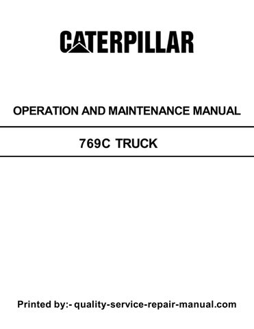 769C Caterpillar Truck Operation and Maintenance Manual