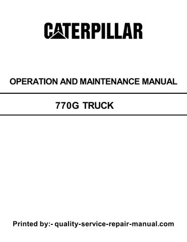 770G Caterpillar Truck Operation and Maintenance Manual