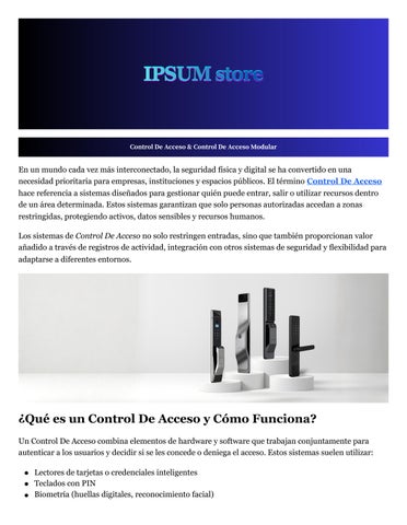 Control De Acceso