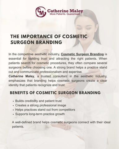 Cosmetic Surgeon Branding Strategies for Practice Growth