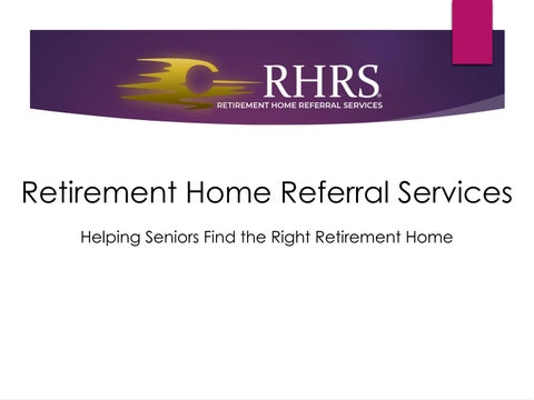Retirement Home Referral Services
