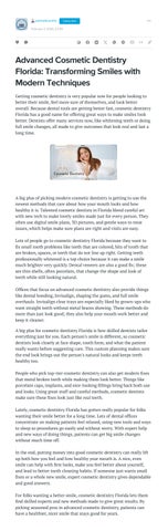 Advanced Cosmetic Dentistry Florida for Natural-Looking Results