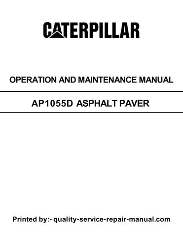 AP1055D Caterpillar Asphalt Paver Operation and Maintenance Manual