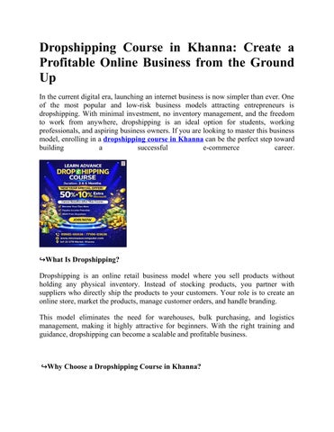 Dropshipping Course in Khanna