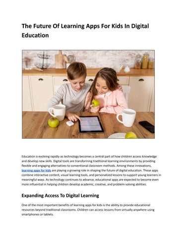 Kids Learning Apps That Empower Bright Futures Every Day