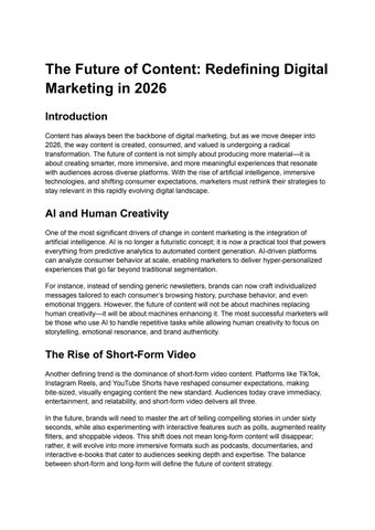 The Future of Content: Redefining Digital Marketing 