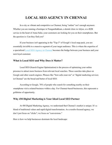 local seo agency in chennai