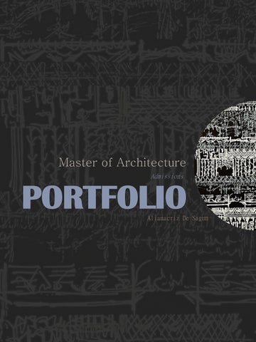 Master of Architecture Admission Portfolio by Alianacriz De Sagun