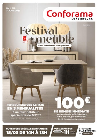 FESTIVAL DU MEUBLE - CONFORAMA LUXEMBOURG 