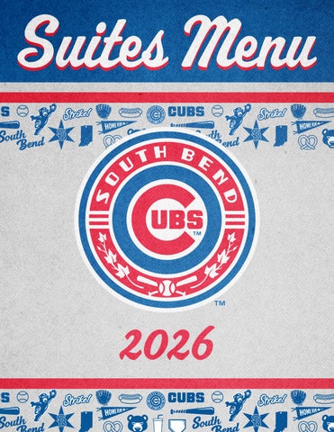 South Bend Cubs 2026 Suite Menu